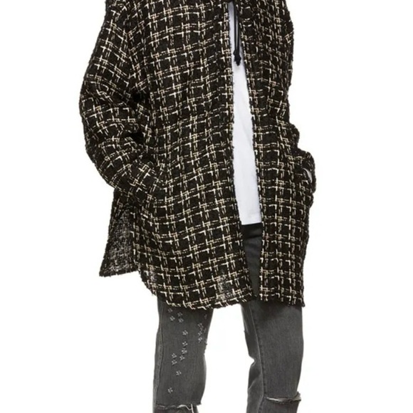 Faith Connexion‎ Hooded Tweed Over Shirt S - Picture 1 of 11